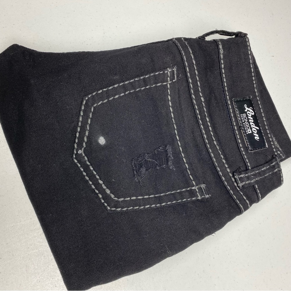 London by Bongo BLK Factory Distressed Capris, 7/28